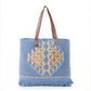 Ember Reflections Embroidered Tote Bag