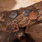 Curious Cow Hand-Tooled Key Fob