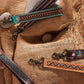 Southwest Braid Hand-Tooled Strap Key Fob