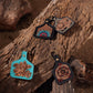 Sprouting Vines Hand-Tooled Key Fob