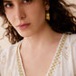 Bundled Sun Rays Gold Tone Earrings