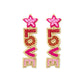 Love Words Beaded Earrings