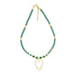 Looping Arrow Faux Malachite Necklace