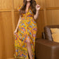 Sunrise Golden Paisley Drop Waist Dress