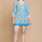 Sky Blue Paisley Babydoll Dress