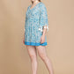 Sky Blue Paisley Babydoll Dress