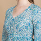 Sky Blue Paisley Babydoll Dress