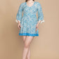 Sky Blue Paisley Babydoll Dress