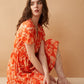 Glorious Tangerine Button Dress
