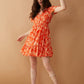 Glorious Tangerine Button Dress
