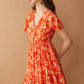 Glorious Tangerine Button Dress