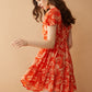 Glorious Tangerine Button Dress