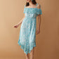 Blue Marlina Off-Shoulder Dress