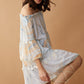 Sansa Marble Off-Shoulder Dress