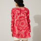 Flora Daye Round Neck Flare Sleeve Top