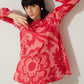 Flora Daye Round Neck Flare Sleeve Top