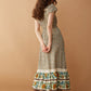 Mika Lou Embroidered Drop Waist Tiered Dress