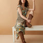 Mika Lou Embroidered Drop Waist Tiered Dress