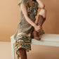 Mika Lou Embroidered Drop Waist Tiered Dress