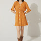 Golden Poppy Drop Waist Dress