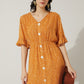Golden Poppy Drop Waist Dress