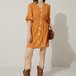 Golden Poppy Drop Waist Dress