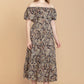 Bohera Miss Lorraine Off-the-Shoulder Drop Waist Dress