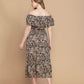 Bohera Miss Lorraine Off-the-Shoulder Drop Waist Dress