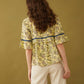 Cassandra V-Neck Babydoll Embroidered Top