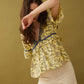 Cassandra V-Neck Babydoll Embroidered Top