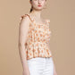 Bohera Sashiko Floral Peplum Top