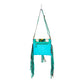 Tonga Ridge Canvas & Hairon Bag In Turquoise
