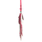 Myra Rosa Verde Hand Tooled Leather Sling Bag for Women â€“ Pink Floral Western Flap, Fringe Sides, Speckled Print Body