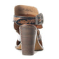 Myra Beth Jane Hairon Leather Boots - Handtooled Ankle Strap Brunch Boots for Bold Cowgirl Vibes