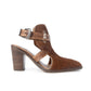 Myra Cora Jo Hairon Leather Boots - Pointed Toe, Block Heel Ankle Boots with Handtooled Buckle Accents for Cowgirl Escapades