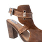 Myra Cora Jo Hairon Leather Boots - Pointed Toe, Block Heel Ankle Boots with Handtooled Buckle Accents for Cowgirl Escapades