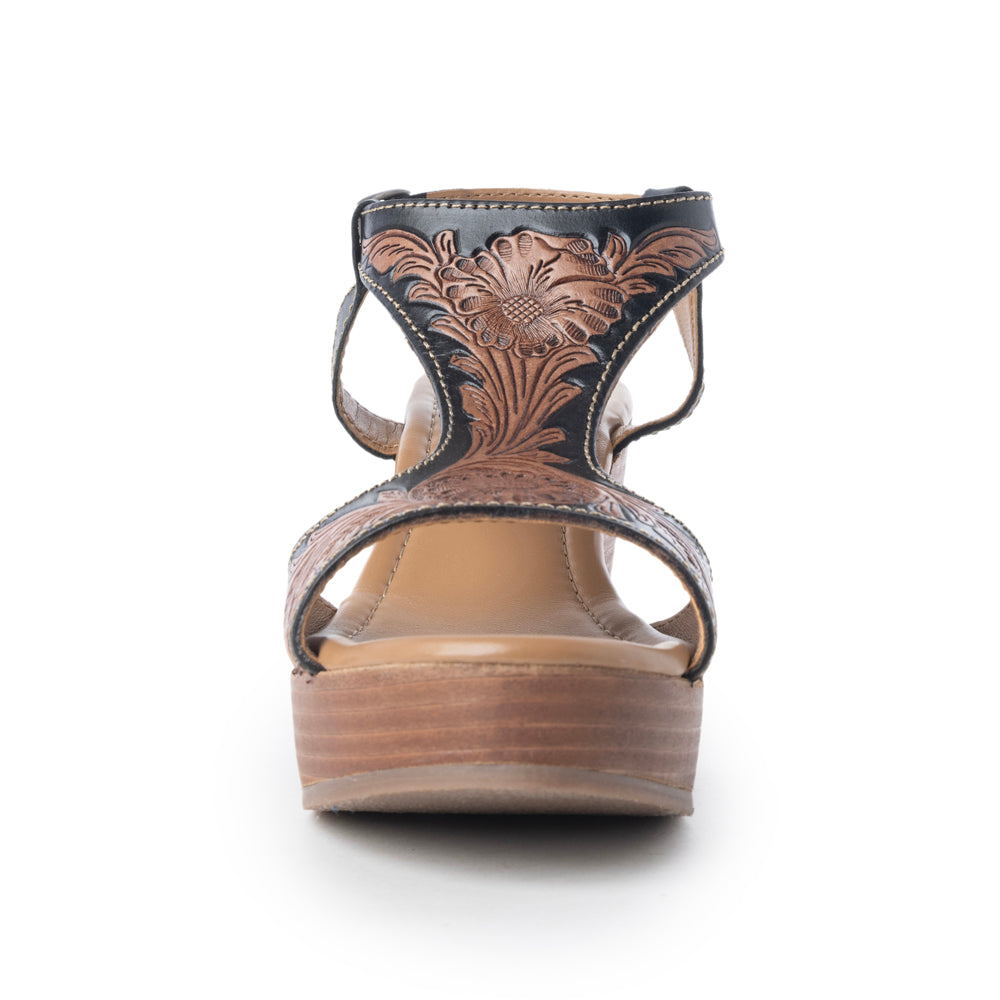 Talitha Hand-Tooled Wedge Shoe