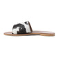 Kemma Hair-On Hide Sandals In Light And Ebony