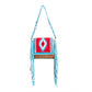 Zunia Leather & Hairon Bag in River Blue