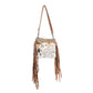 Mescalaro Hill Leather & Hairon Bag in Gold Fleck