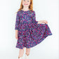 Flower Farm 3/4 Sleeve Pocket Twirl Dress