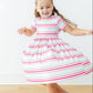 Pastel Stripes S/S Pocket Twirl Dress