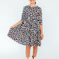 Wild One 3/4 Sleeve Pocket Twirl Dress
