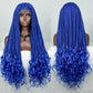 36" Water Wave Braided Wig | Lace Front | Baby Hair | Long Braids