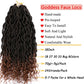 Goddess Faux Locs Crochet Hair | 18" Soft Curly Braids | Ombre Dreadlocks Extensions | 24 Strands/Pack