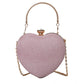Shiny Heart Shape Metal Evening Clutch Bag for Women | Fashion Chain Shoulder Crossbody Bag (Luxury Lady Purse)