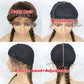 24" Dutch Cornrow Box Braid Wig | Lace Front Synthetic Wig with Baby Hair | Afro Wig for Black Women | High-Temp Fiber