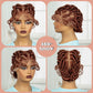 Ginger Orange Bantu Knotless Braids Wig | Full Lace | Baby Hair