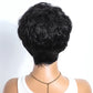 Rebecca P1B/30 Brown Pixie Cut Wig | Curly Side Part Brazilian Human Hair