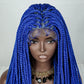 36" Water Wave Braided Wig | Lace Front | Baby Hair | Long Braids